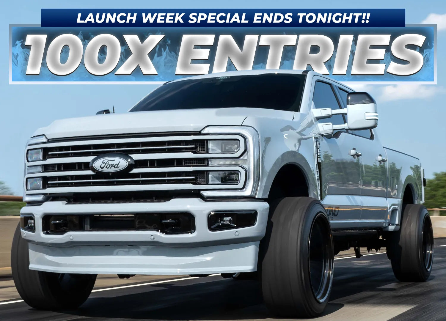 WIN THIS 2025 GLACIER GREY F-250 PLATINUM POWERSTROKE + $50,000!!