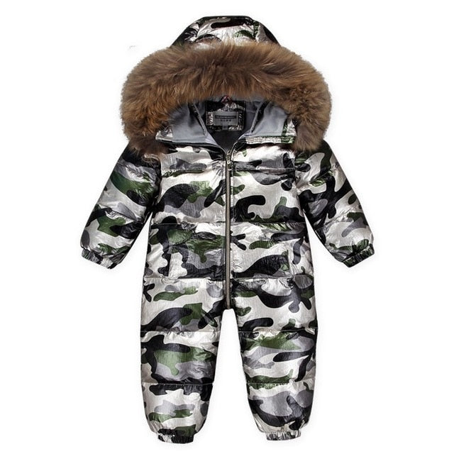 camouflage baby snowsuit