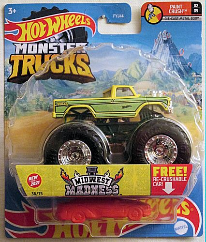 Midwest Madness 21 Hot Wheels Monster Trucks 36 75 New For 21 Spd Diecast