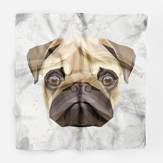 pug dog scarf