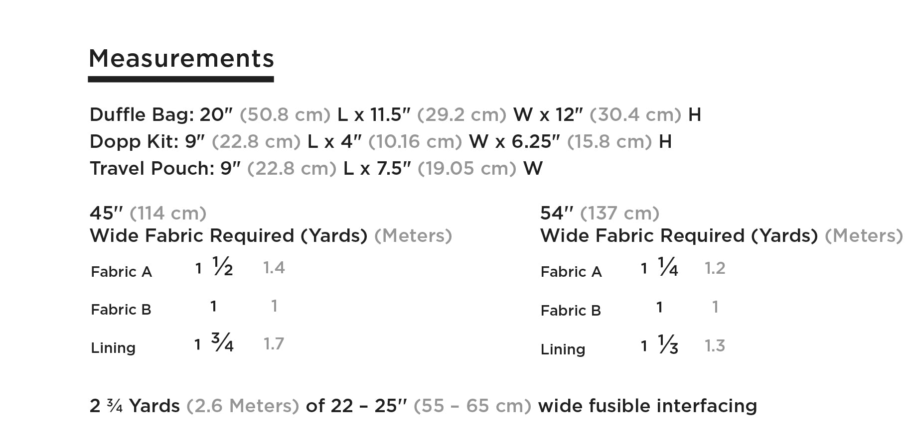 Grainline Studio Portside Measurements