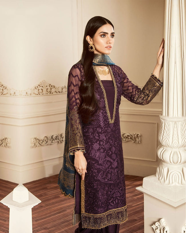 purple dresses pakistani casual