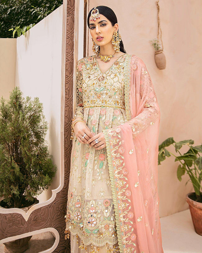 white gharara dress