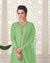 Green Colored Ethnic Wear Semi Stitched Sharara Suit
