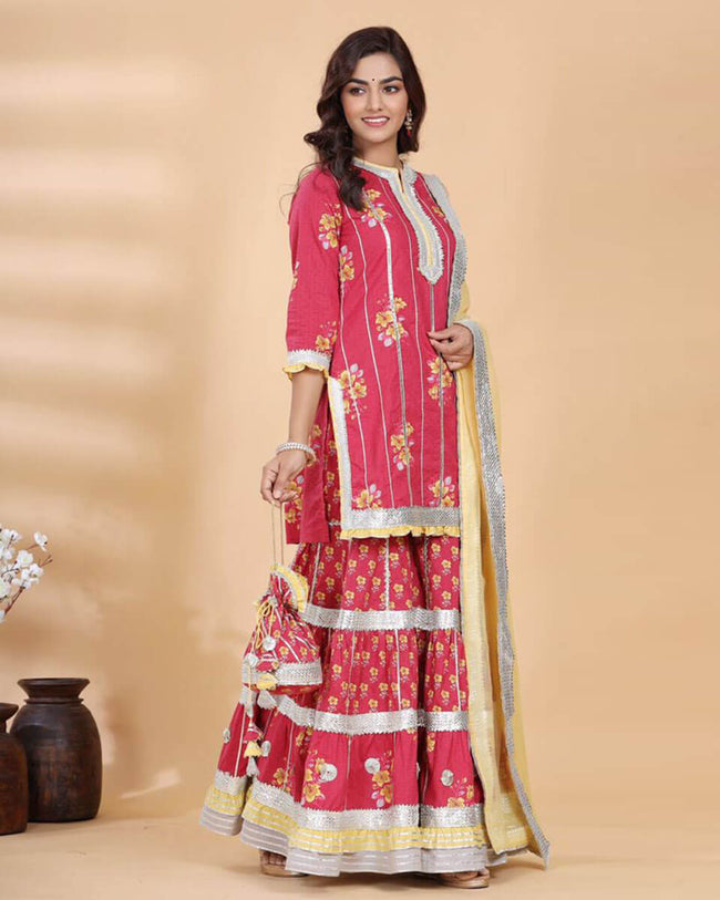 sharara suit gota patti