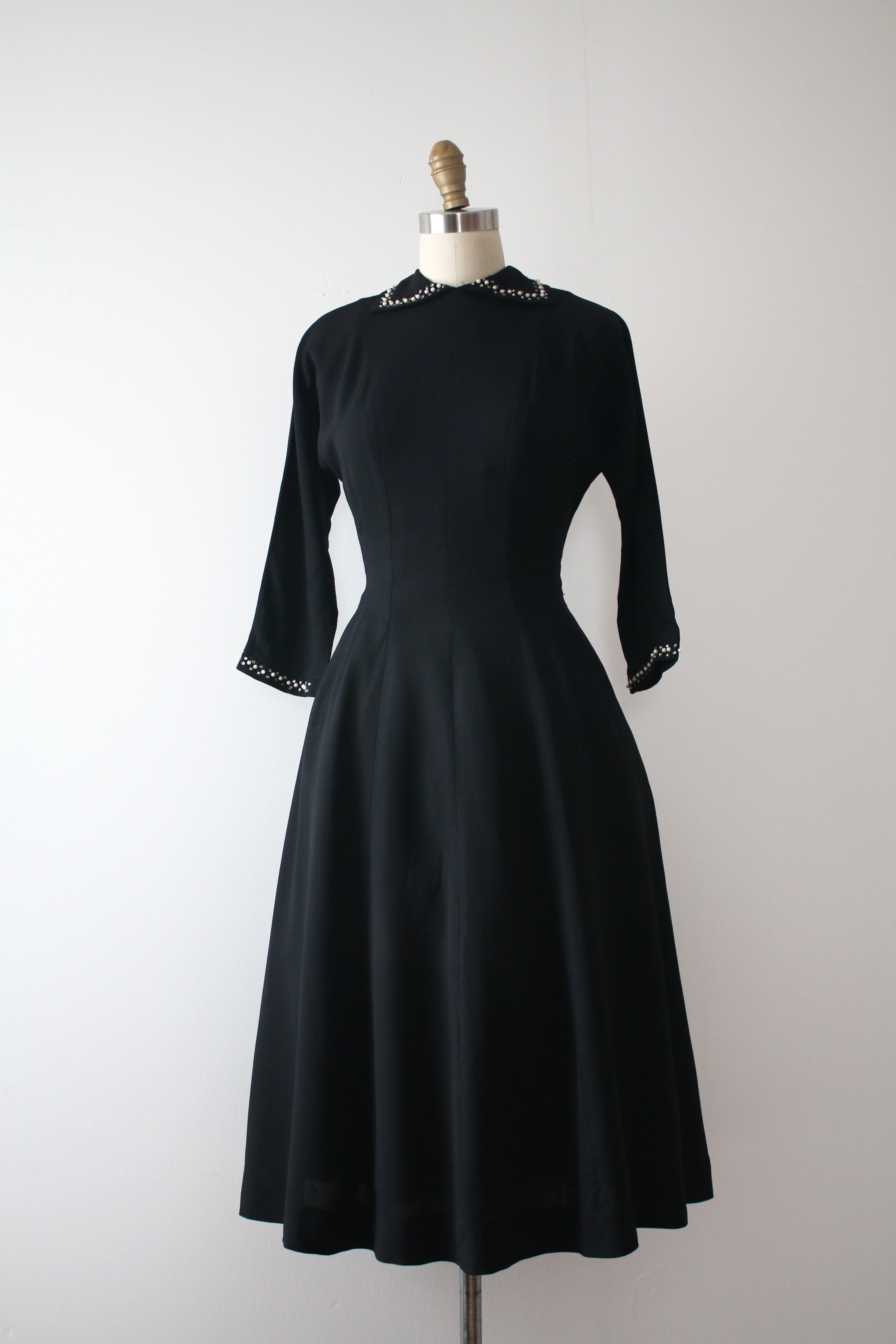 black dress 1950s