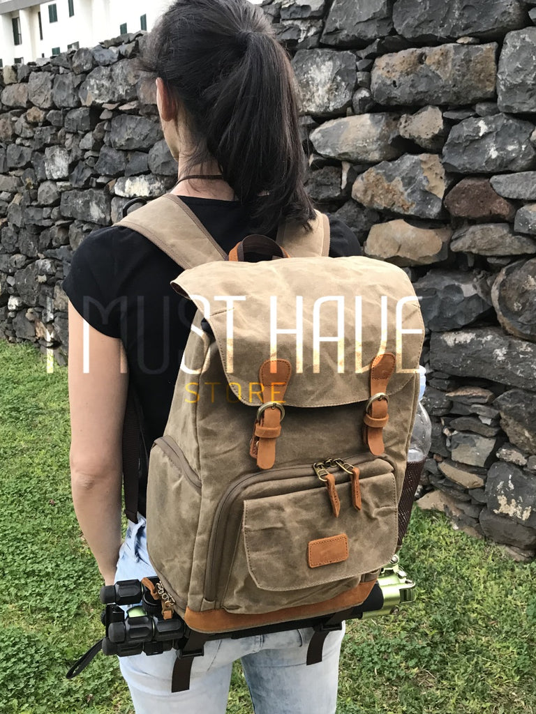 vintage photography backpack