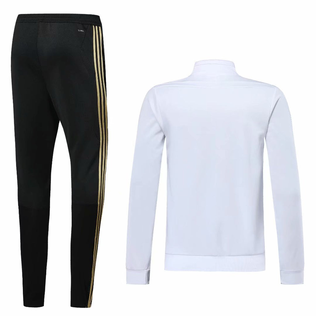 white and gold tracksuit