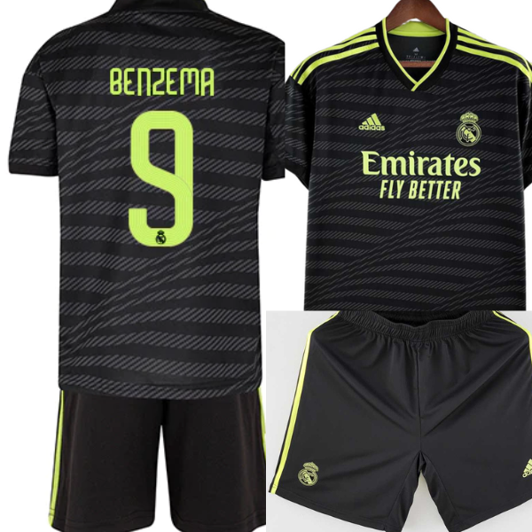 GITGIE 2022/2023 Real Madrid Home #9 Karim Benzema Soccer Football Adult  Mens Jersey Shirt Shorts Adult Sizes