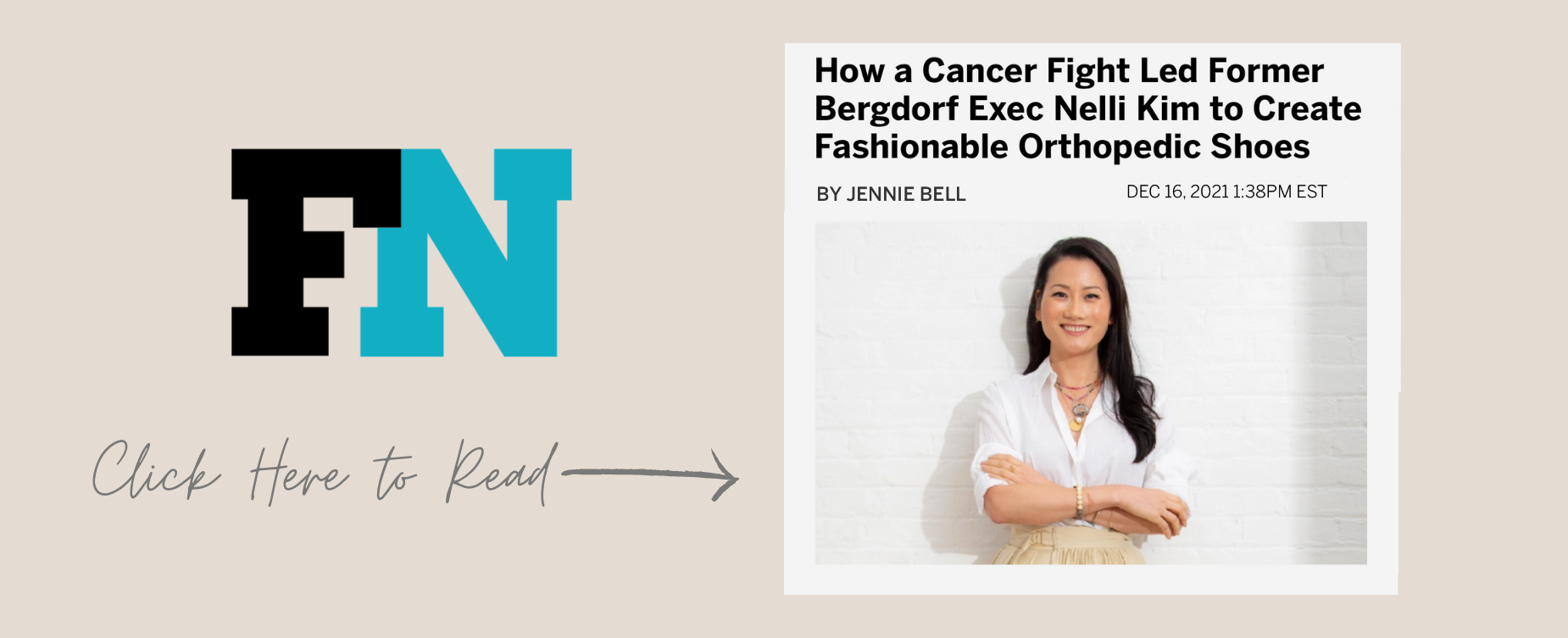 Footwear News RĒDEN Article How a Cancer Fight Led Former Bergdorf Exec Nelli Kim to Create Fashionable Orthopedic Shoes