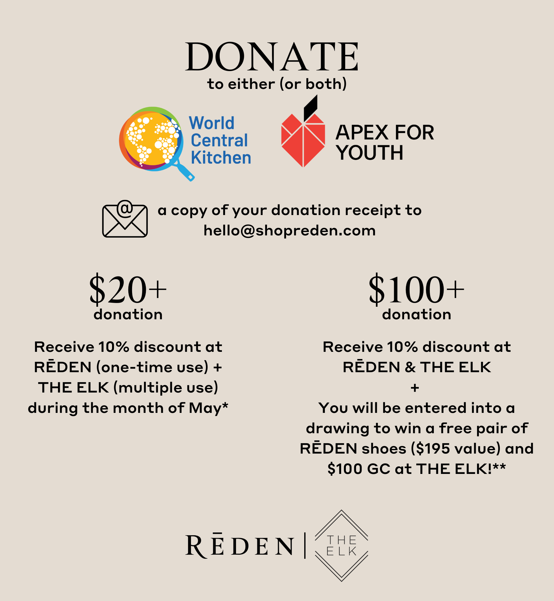 RĒDEN x THE ELK Donation Challenge