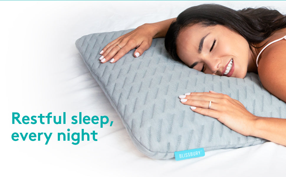 Blissbury Stomach Sleeping Pillow Gray / King