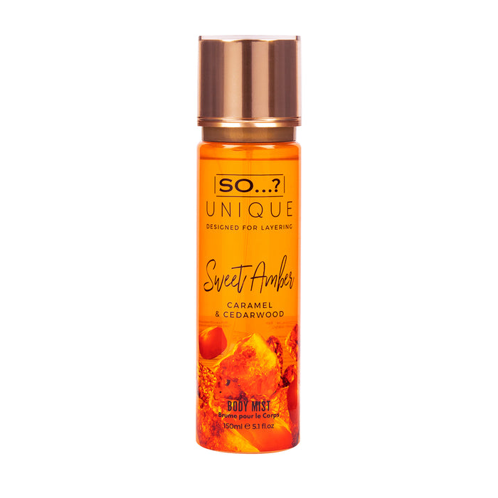 So Unique Sweet Amber Mist Body Mist Caramel Cedarwood