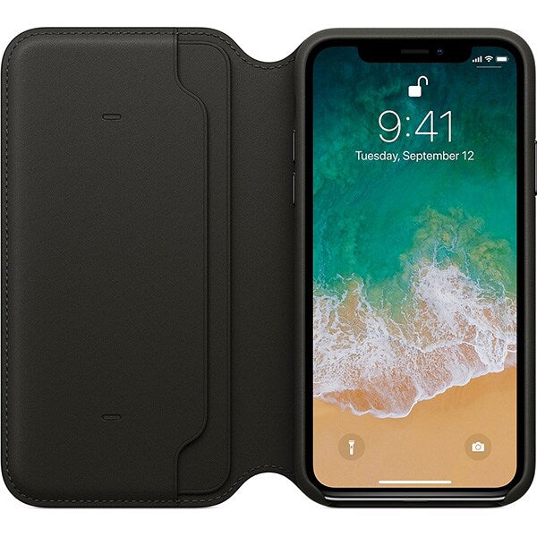 Resigilat - Husa Originala Folio Leather IPhone X/Xs Negru Mqrv2zm/A