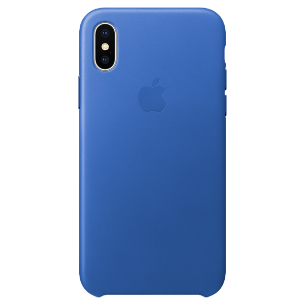 Husa Apple Leather Case Electric Blue pentru iPhone X/XS MRGG2ZM/A