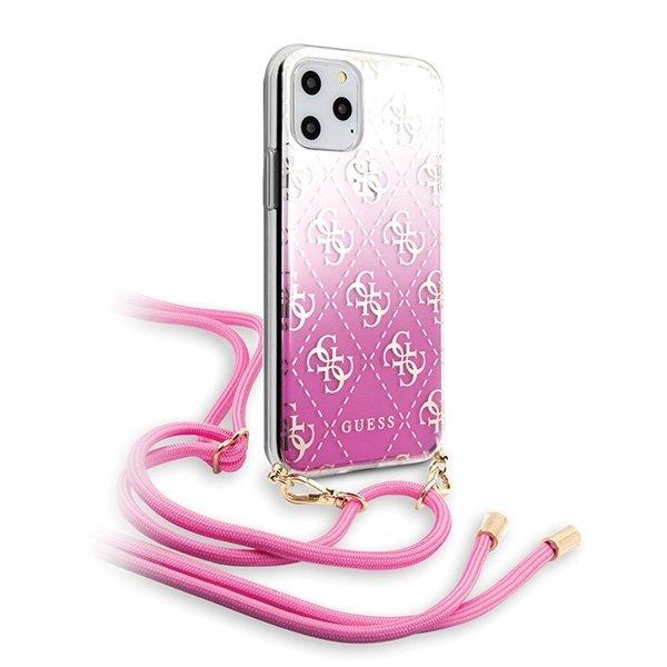 Husa Guess iPhone 11 Pro pink hard case 4G Gradient