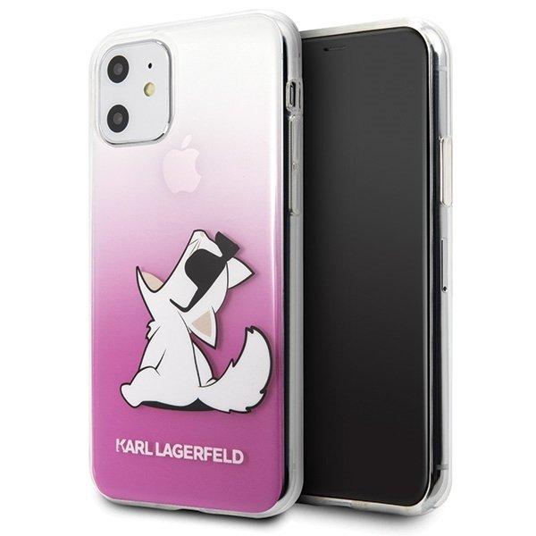 Husa Karl Lagerfeld iPhone 11 hardcase pink Choupette Fun