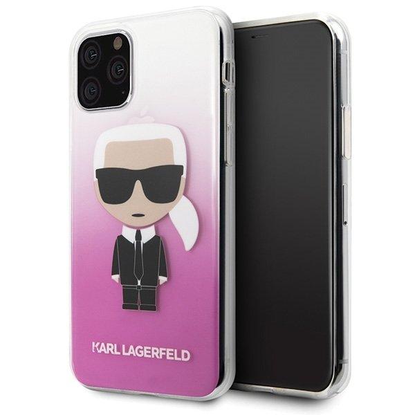 Husa Karl Lagerfeld iPhone 11 pink Gradient Ikonik Karl