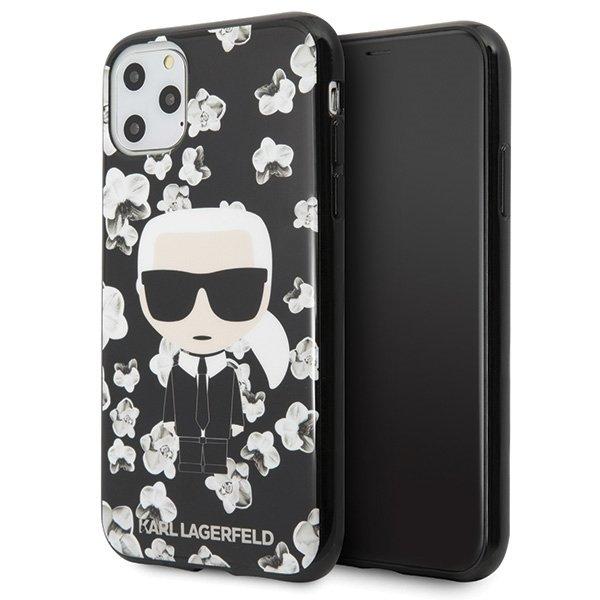 Husa Karl Lagerfeld iPhone 11 Pro Max black Flowe