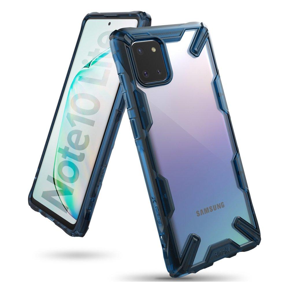 Husa Ringke Fusion X durable PC Case with TPU Bumper for Samsung Galaxy Note 10 Lite blue