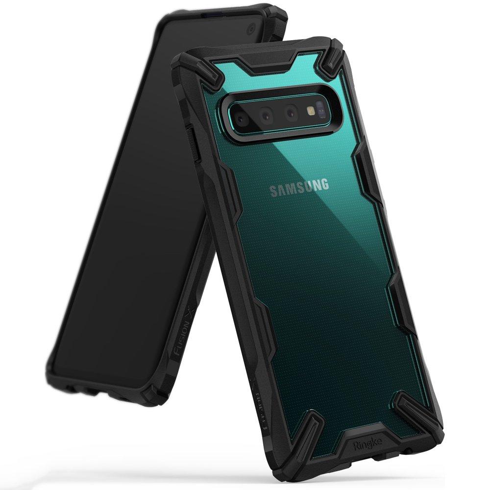 Husa Ringke Fusion X durable PC Case with TPU Bumper pentru Samsung Galaxy S10 black