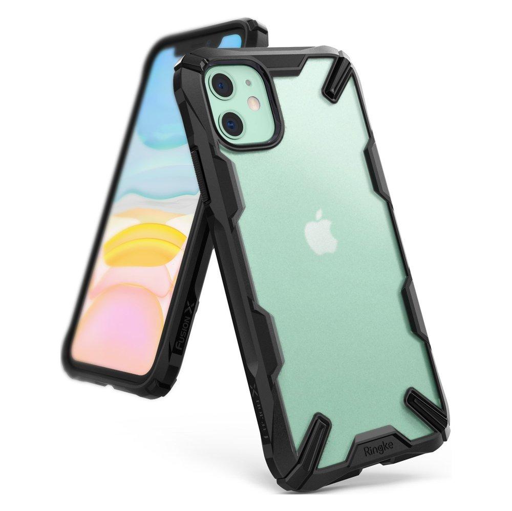 Husa Ringke Fusion X Matte durable PC Case with TPU Bumper for iPhone 11 black
