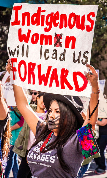 International Women’s Day Women of the Tohono Indian Tribe in Tucson, AZ led the Tucson Women’s March in January 2019. by Dulcey Lima