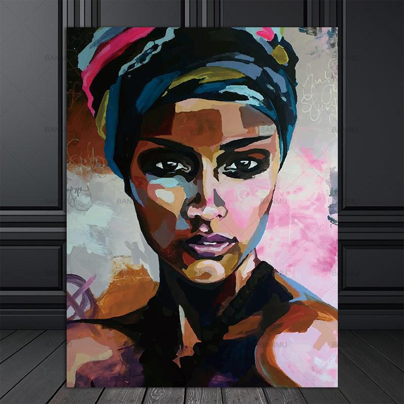 Abstract Black Women Canvas Wall Art Uniquely Living