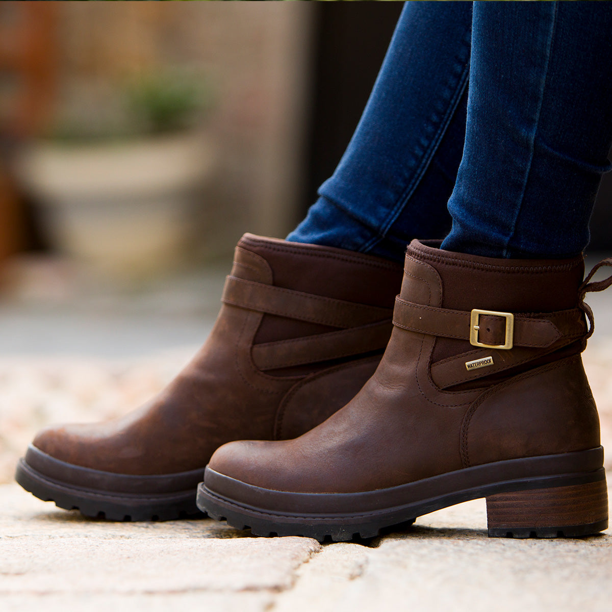 womens waterproof leather ankle boots