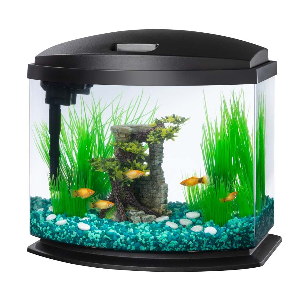 Aqueon Kit Mini Bow LED Smartclean - Black - 5 Gallons | The Fish Room
