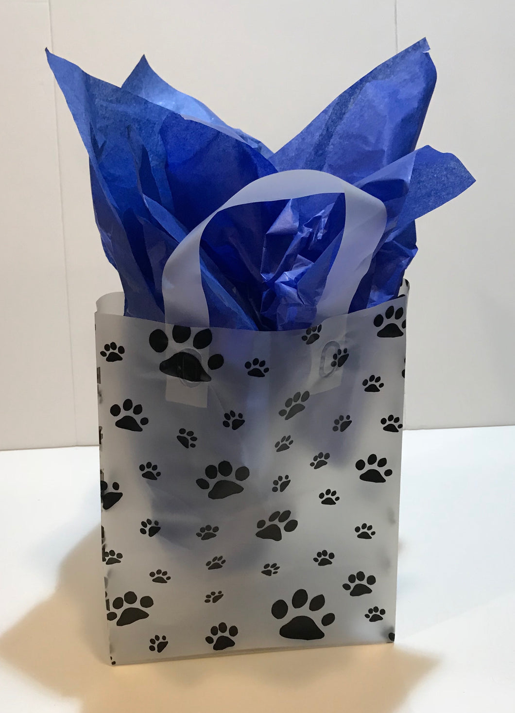 White Paw Print Tissue Paper