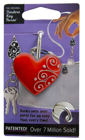 Ruby Heart Finders key Purse on backer card