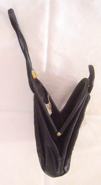 black satin evening bag