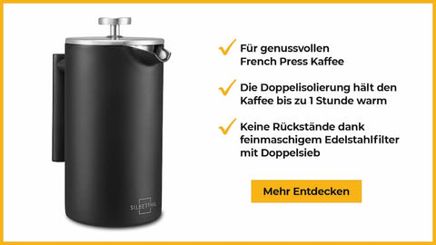 French Press aus Edelstahl von SILBERTHAL