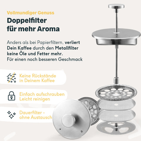 Doppelfilter French Press von SILBERTHAL