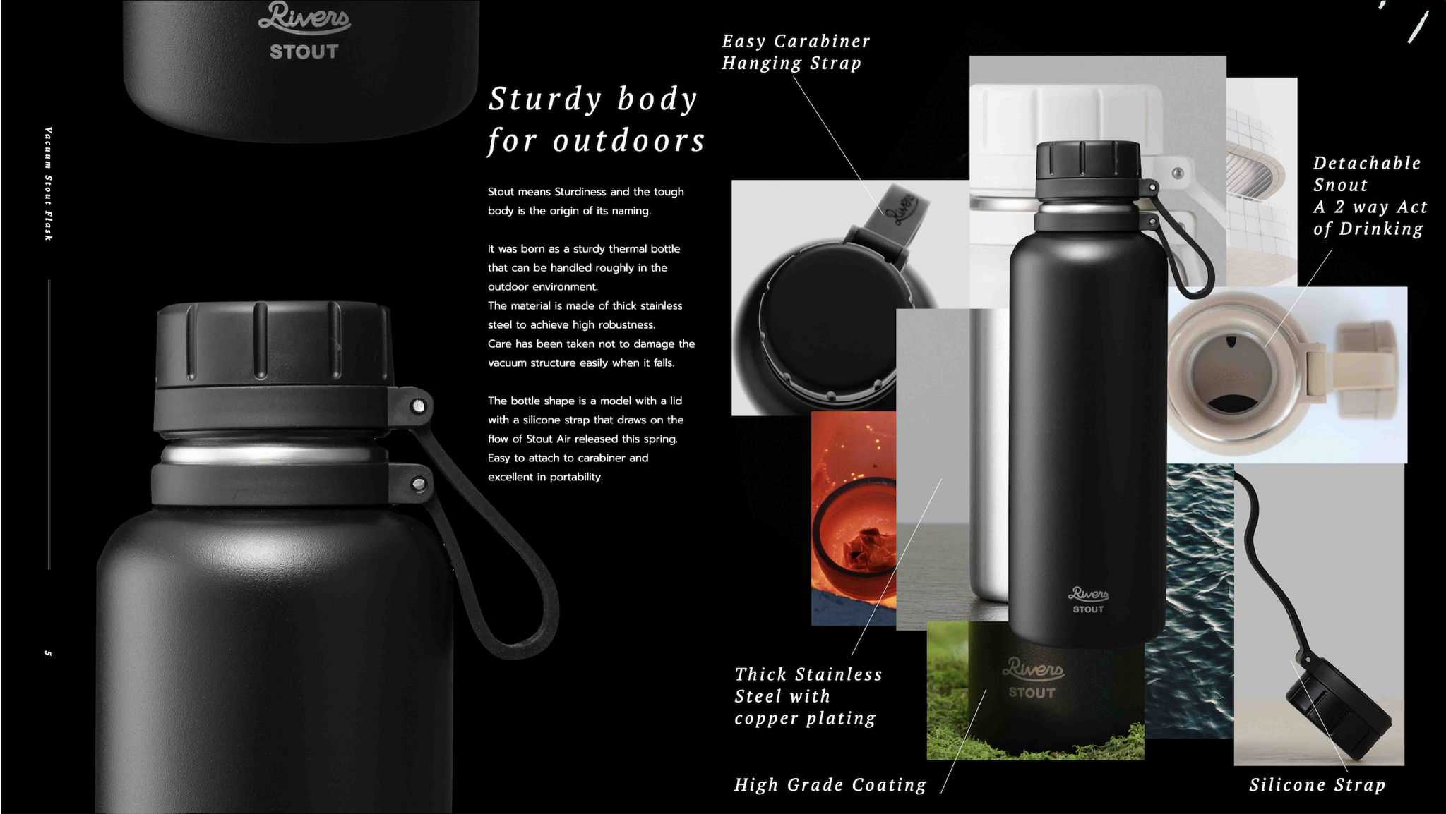 Rivers Lightweight Water Bottle - Stout Air 550E (Ecozen)