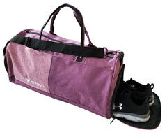 fuchsia gym duffle bag shoes compartment