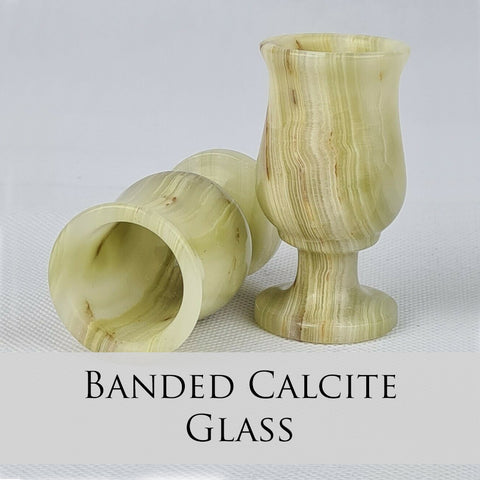 Banded Calcite Glasses