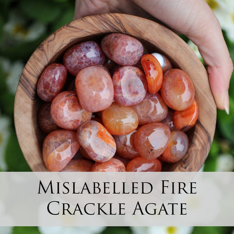 Fire Crackle Agate tumbles