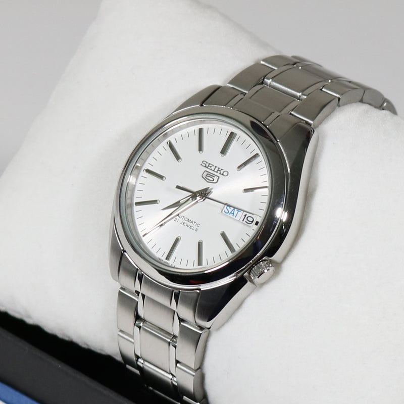 White Dial Men's Steel Automatic Watch SNKL41K1 – Chronobuy