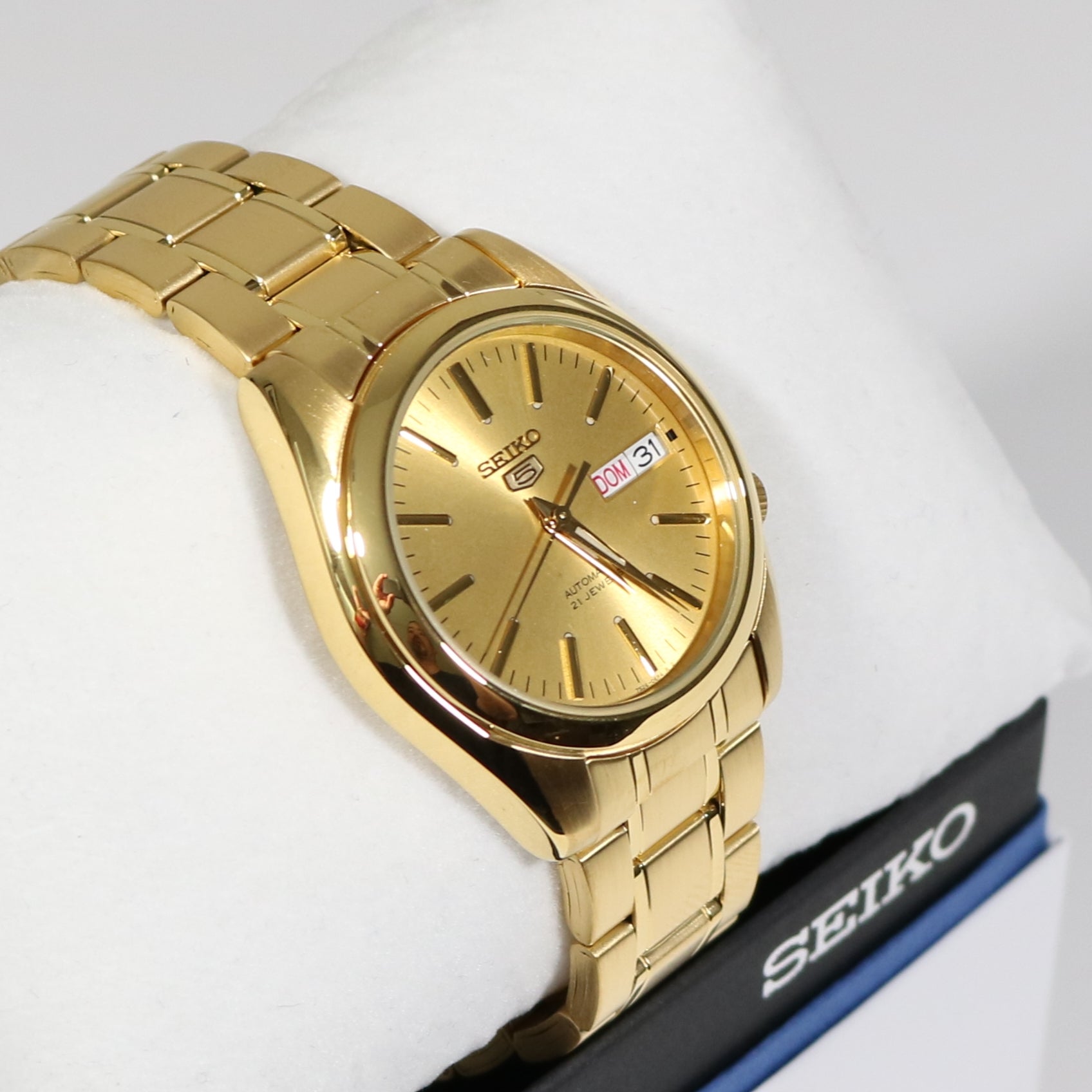 Seiko Automatic See-thru Back Gold Tone Mens Watch SNKL48K1, SNKL48 ...