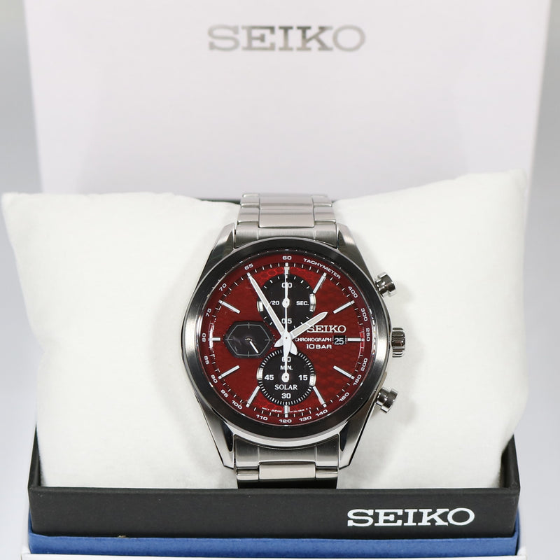 Seiko Prospex Solar Chronograph Red Dial Men's Watch SSC771P1 – Chronobuy