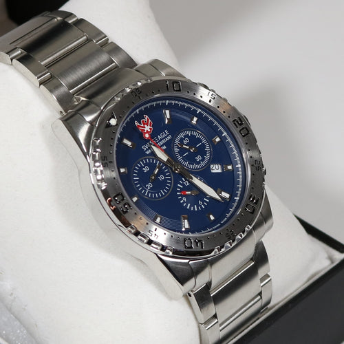 Swiss Alpine Military Sentinel Chronograph PU blue 7073.9835 