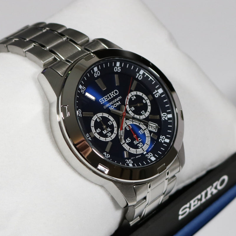 Seiko Neo Sports Blue Dial Chronograph Men' Watch SKS603P1 – Chronobuy