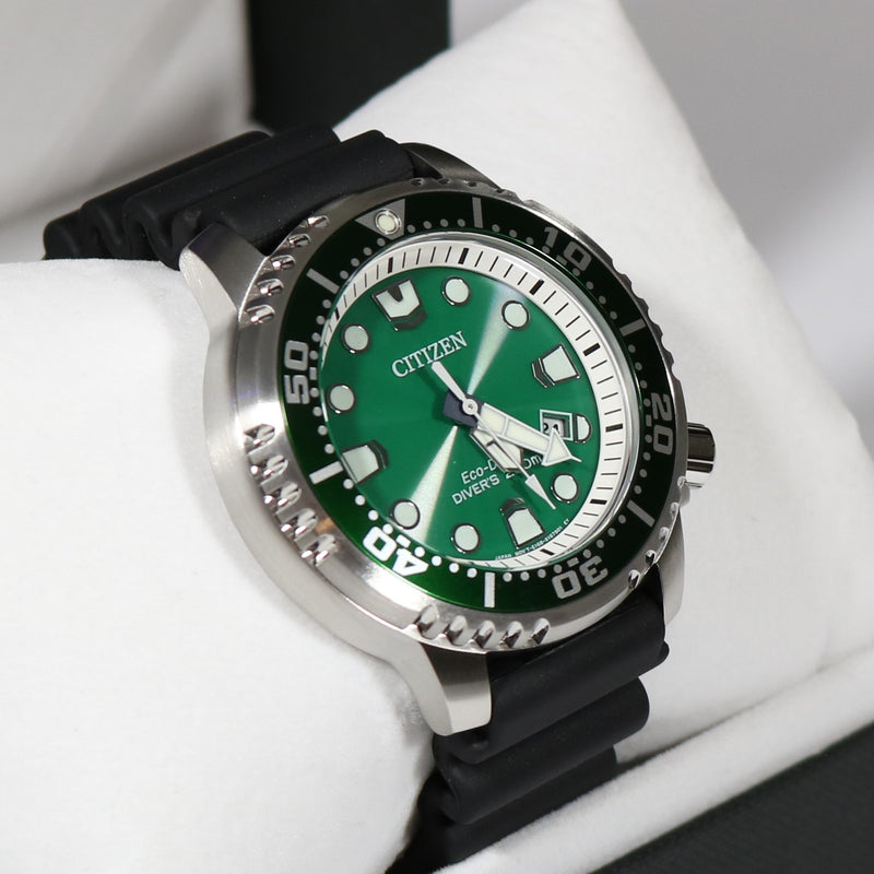 Citizen Eco-Drive Promaster Green Dial Sea Diver Watch BN0158-18X –  Chronobuy