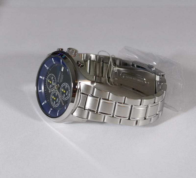 Seiko Stainless Steel Men's Quartz Neo Sports Chronograph Watch SKS537 –  Chronobuy