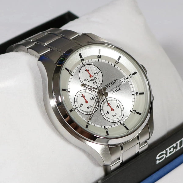 Seiko Stainless Steel Men's Quartz Neo Sports Chronograph Watch SKS535 –  Chronobuy