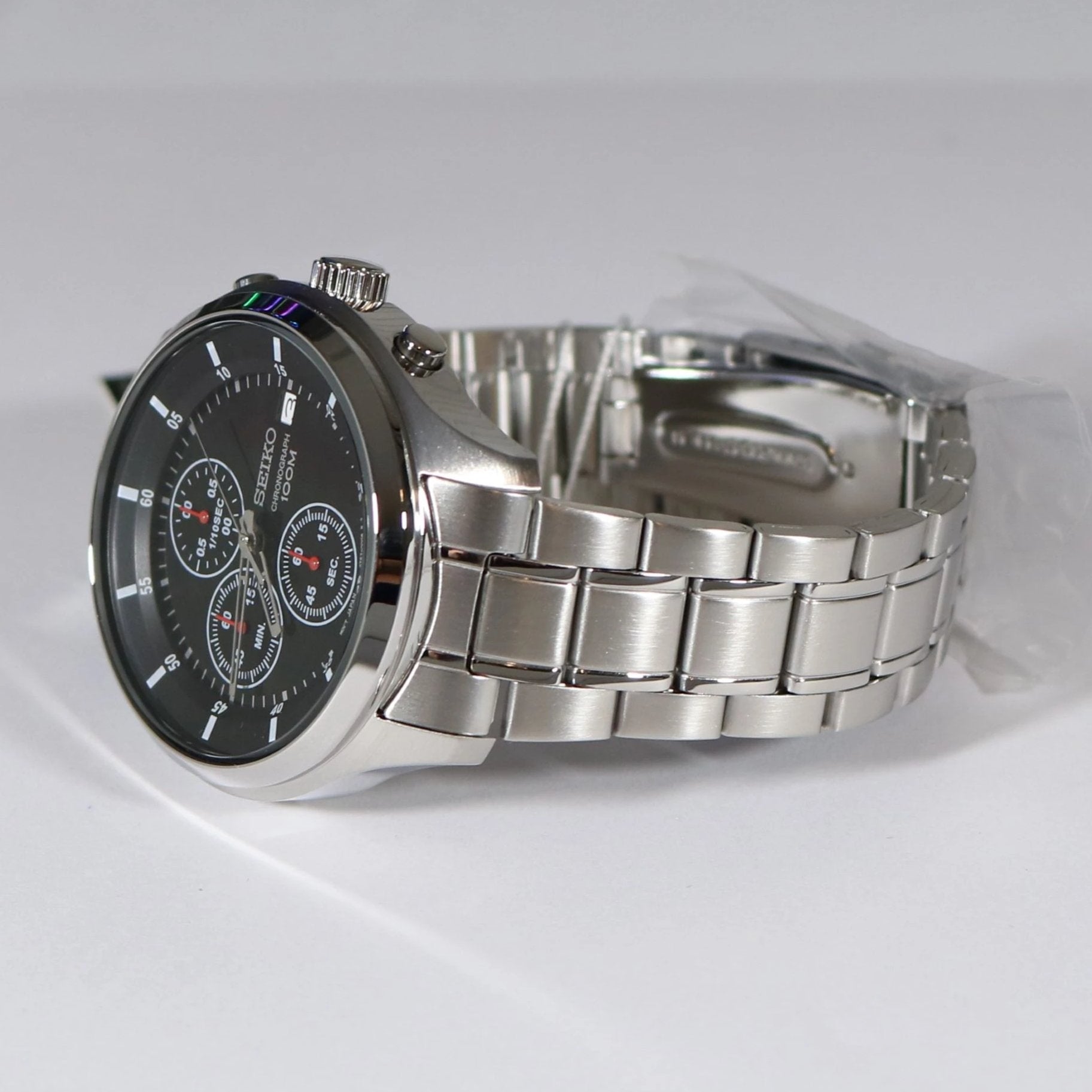 Seiko Stainless Steel Men's Quartz Neo Sports Chronograph Watch SKS539 –  Chronobuy