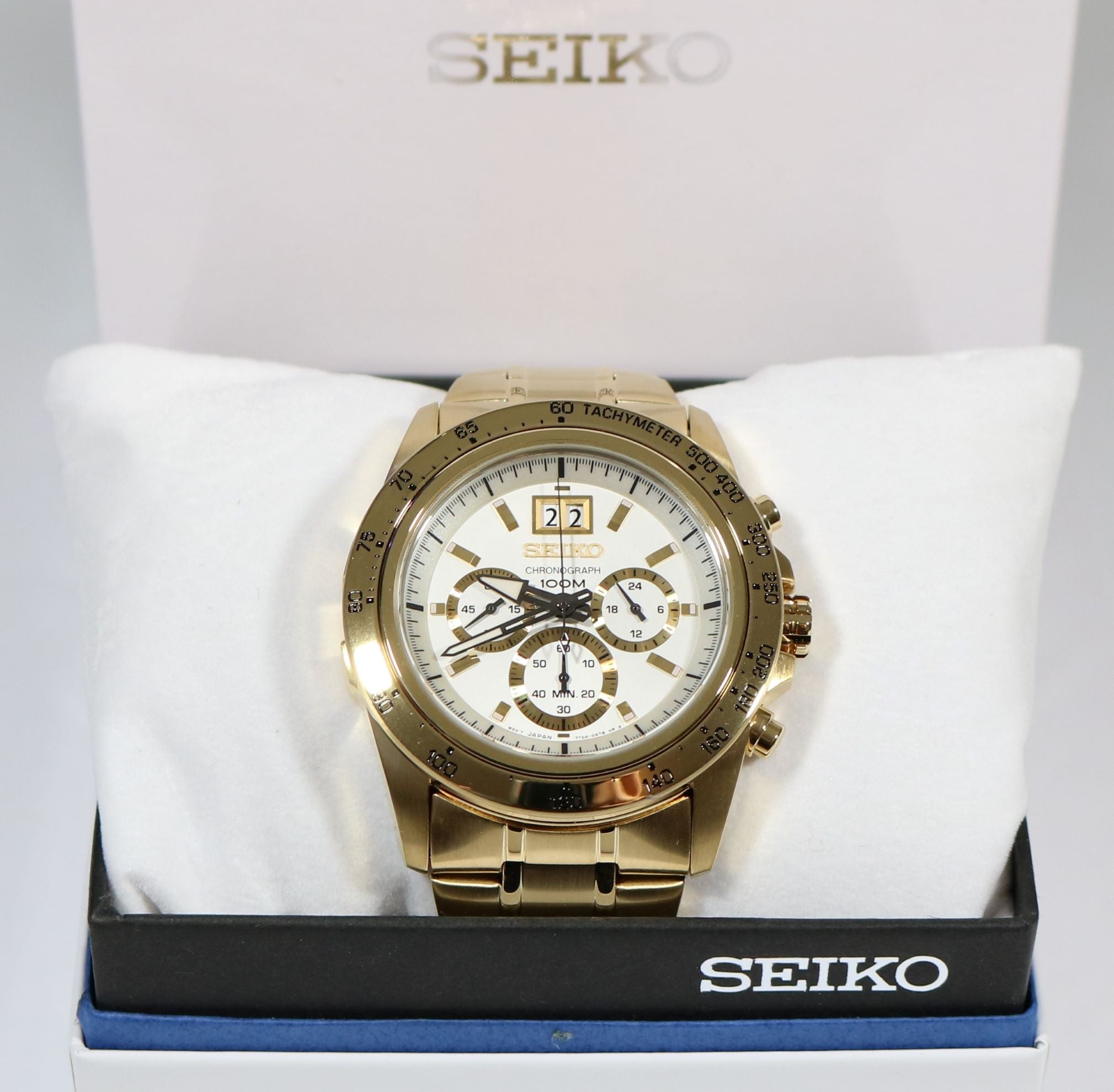 Seiko Lord Chronograph Quartz Men's Gold Watch SPC244P1 – Chronobuy