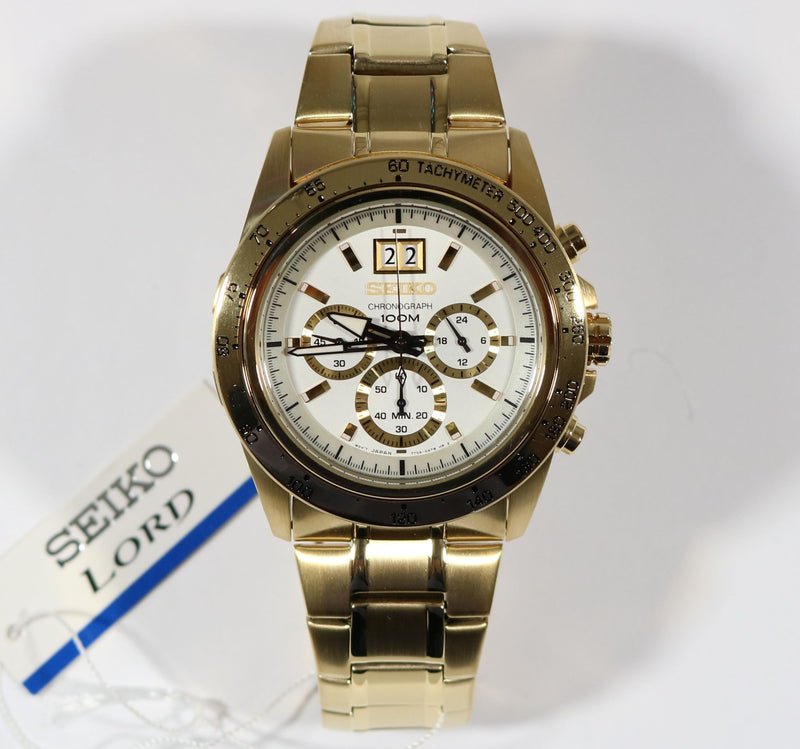 Seiko Lord Chronograph Quartz Men's Gold Watch SPC244P1 – Chronobuy